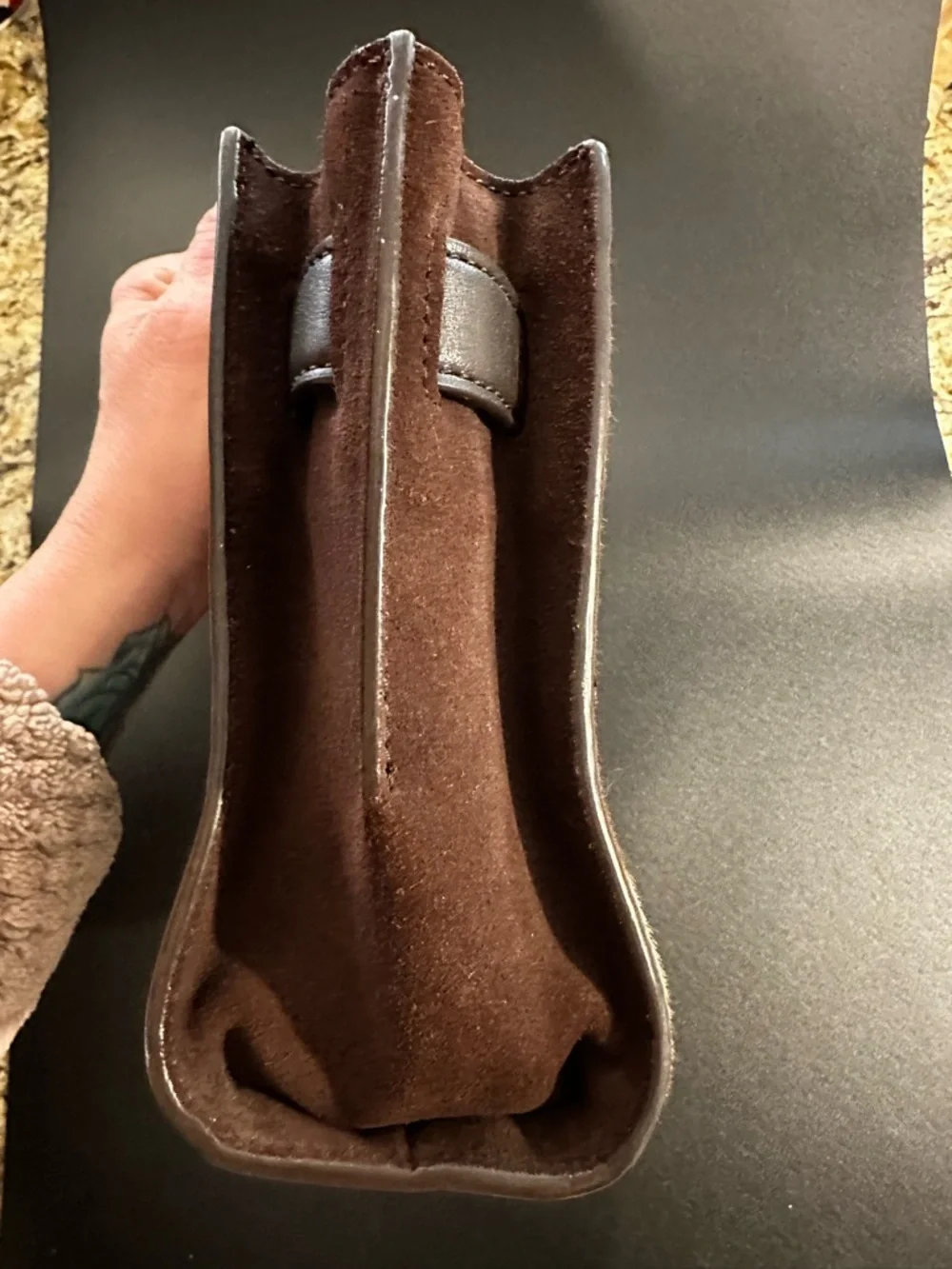 Michael Kors Hamilton Traveler crossbody bag w/Calf Hair and Leather - Picture 3 of 13
